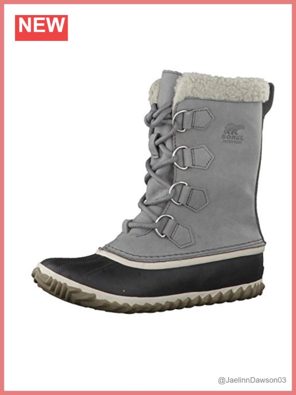 Sorel Caribou Slim Nubuck Waterproof Mid Calf Winter Boots Lace Up